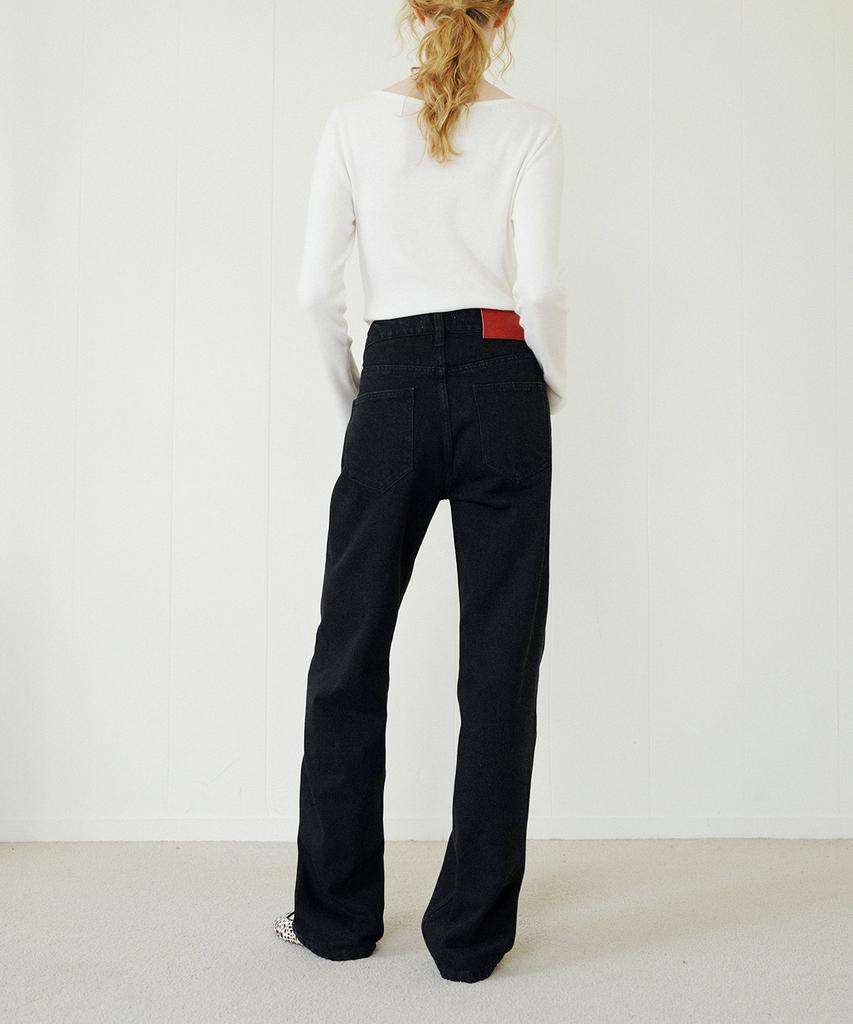 HEEARI Emma Classic Straight Denim Pants_Black