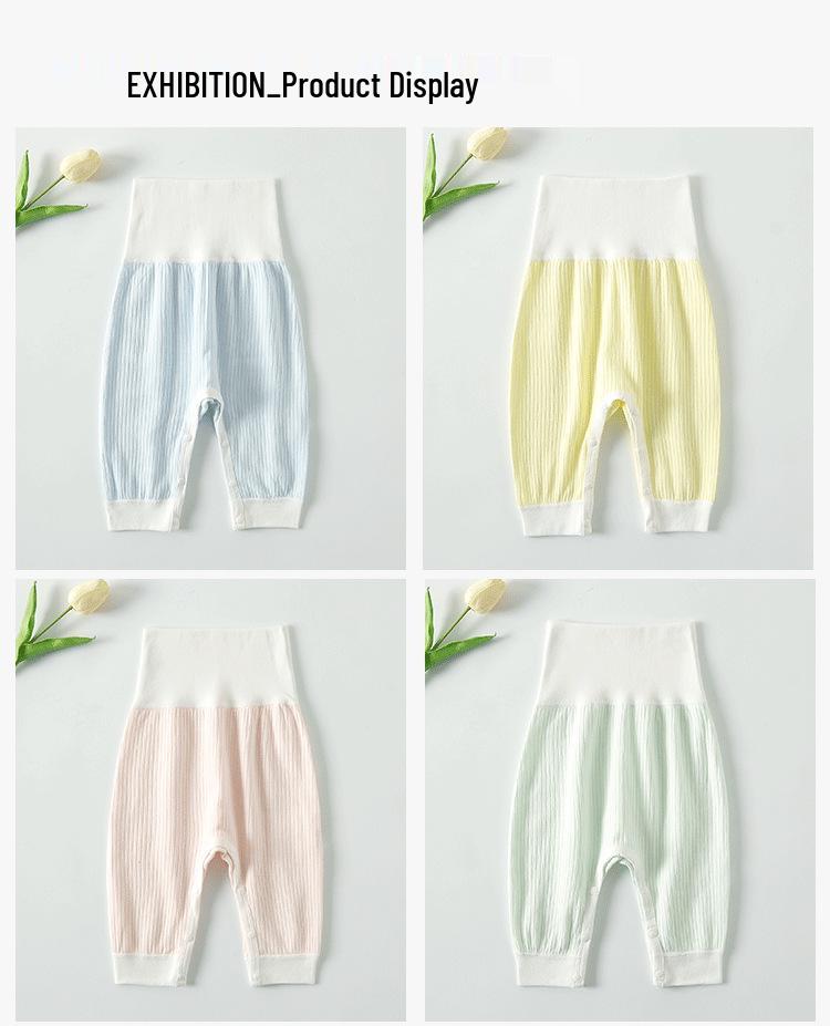 Newborn High-Waist Cotton Snap Pants - Baby Autumn Big Butt Style