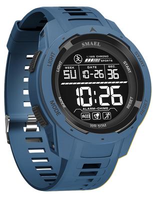 Maeau Sportuhr Digital Wasserdicht Herren Outdoor Klettern Pendeln zur Schule Multifunktional Datum Alarm Timer Blau
