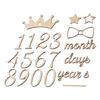 Personalizing Nursery Decors Wood Milestones Number Word Photography Props Baby Growth Trackers Safe Nontoxic Design