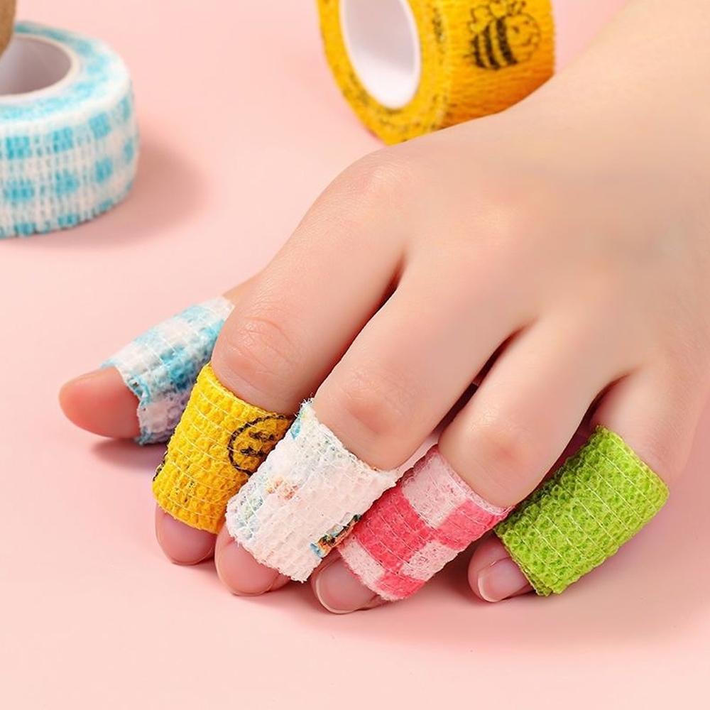 5Pcs/Lot 2.5cm Wide Self Adhesive Colorful Elastic Bandage Wrap Stretch Self-Adherent Tape