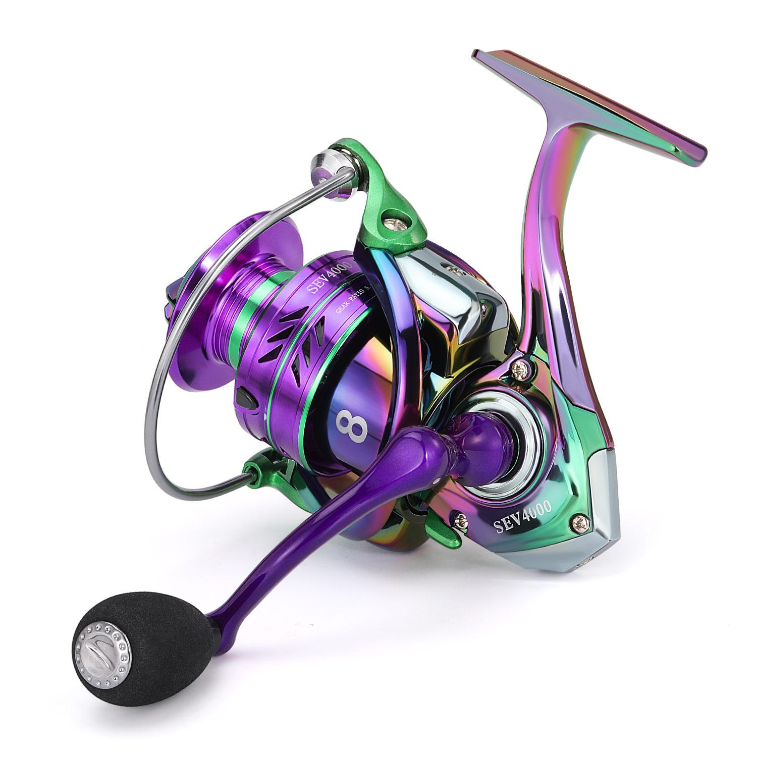 

Катушка для спиннинга Sougayilang 5.0:1/4,7:Вьюрок с 1 передаточным числом и максимальным сопротивлением 10 кг, подходящий для пресной и морской воды 2000