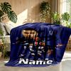 Custom Name Personalized Kylian Mbappe Print Blanket, Home Decor, Bedroom, Sofa, Camping, Couch, Gifts for Birthday ChristmasEnthusiasts
