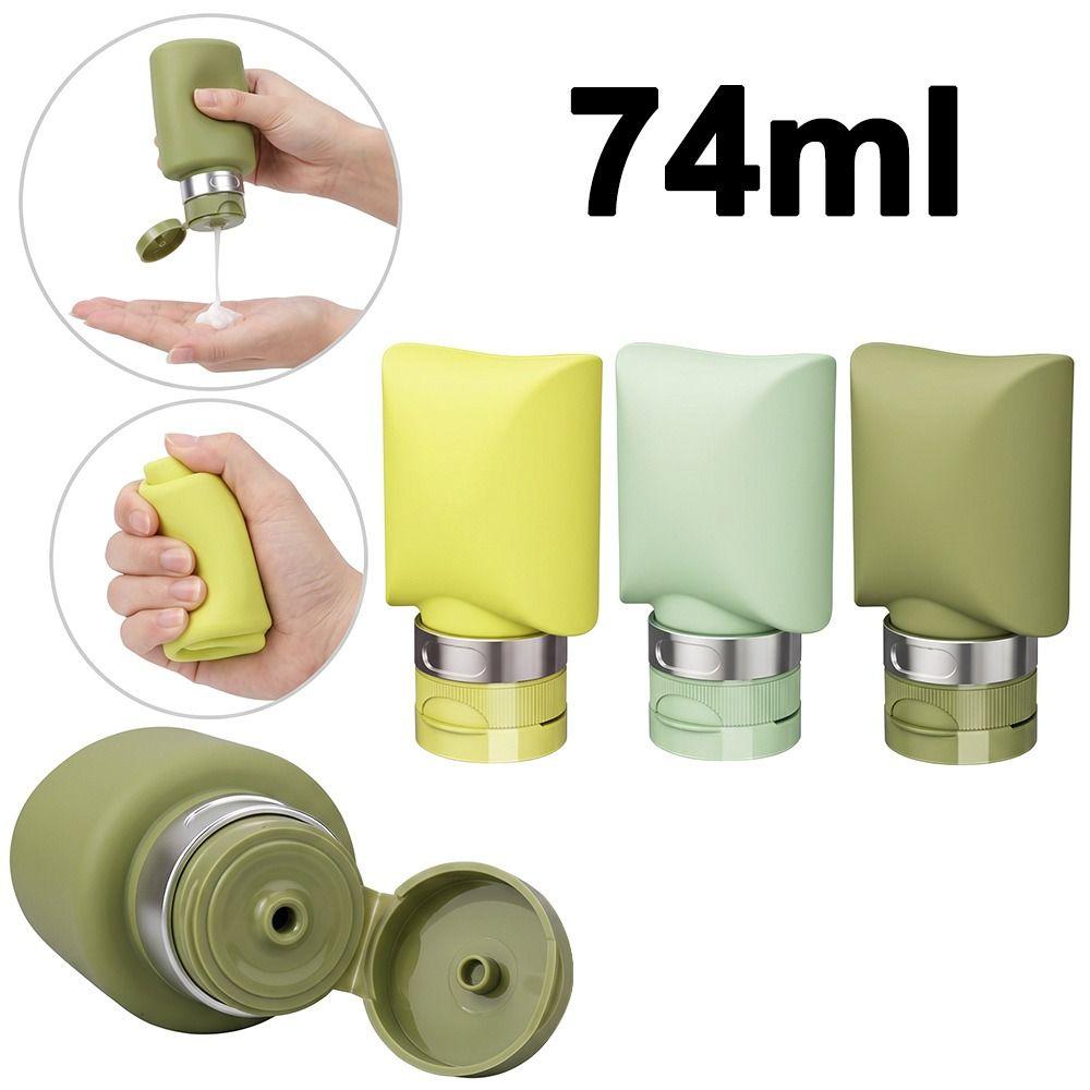 Leak Proof Refillable Bottle 74ML Lotion Shampoo Bottle Reusable Travel Bottle Travel Use