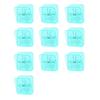 10Pcs Colorful Transparent Binder Clip Set Cute Plastic Paper Clamps for Office School Test Papers Bills Study Materials Desktop Organization Supplies