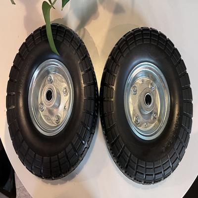 10 Zoll 4,10/3,50-4 Vollreifenräder, verschleißfest, korrosionsbeständig, für Gartenwagen, Rasenmäher