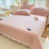 Cotton Washed Cotton Bed Cover Single Piece Princess Lace Bedspread Household Tatami Bed Sheet Summer Pure Cotton Quilted Kang Cover