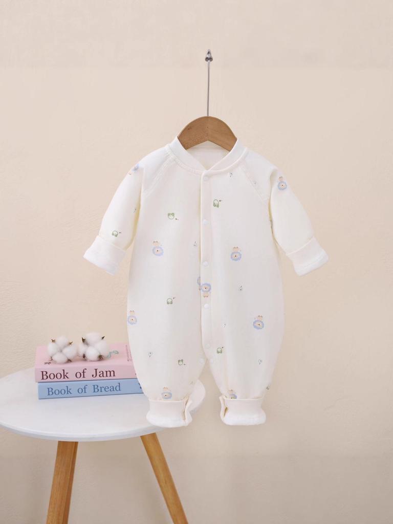 Baby Baumwolle Langarm Strampler - 6 bis 12 Monate, Baby Jumpsuit für Frühling und Herbst