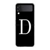 Phone Case For Samsung Galaxy Z Flip 3 4 5 Hard Folding PC Bumper Initial Letter A Z Fashion For Samsung Z Flip 6 Cover