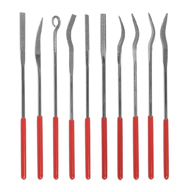 

10Pcs Hard Metal Rotary File 140mm Diamond Needle File Set For Lime Metal Glass 1