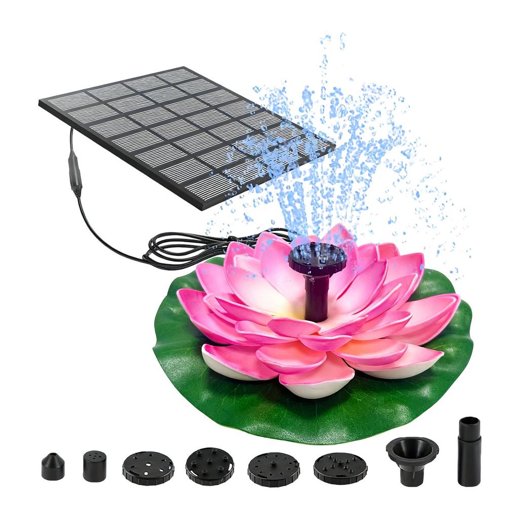 Elegant Sun Energy Flower Water Display For Backyard Improve Constructed From PET Layer And Single Crystal Silicon