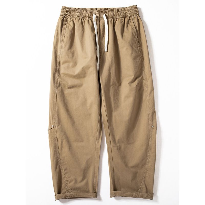 American-Style Men's Casual Pants, Spring and Autumn 2025 New Model, Pure Cotton, Men's Straight Loose Wide-Leg Long Pants, Trendy