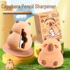Buddhist Capybara Figurine Pencil Sharpener - Adorable Cartoon Animal Gift