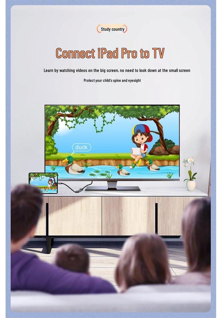 Type-C to HDTV 4K 60Hz Adapter Cable for Laptops and Projectors