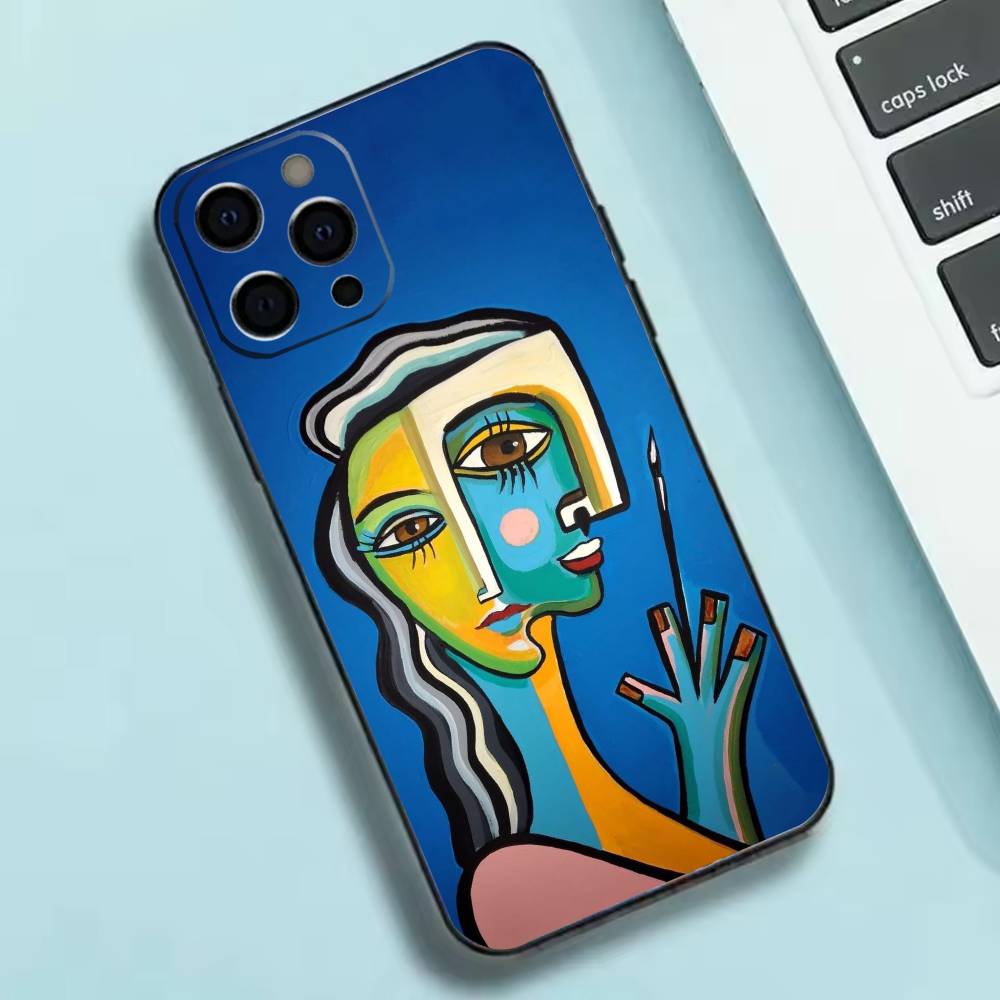 Picasso Abstract Art Painting  Phone Case Silicone Soft For IPhone 17 16 15 14 13 12 11 X XR Plus Pro Max Plus