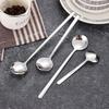 304 Stainless Steel Long Handle Spoon for Seasoning, Coffee, Milk Tea, Dessert, and Honey