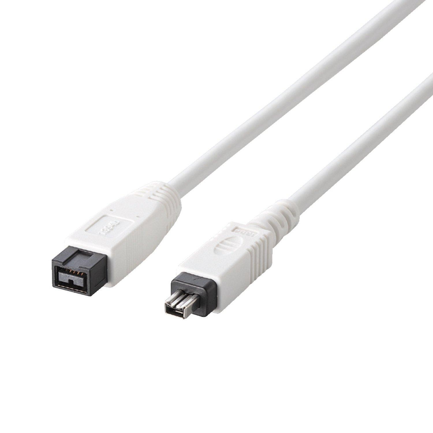 

ELECOM FireWire Cable 9pin to 1m (IEEE1394b 4pin) IE-941WH білий