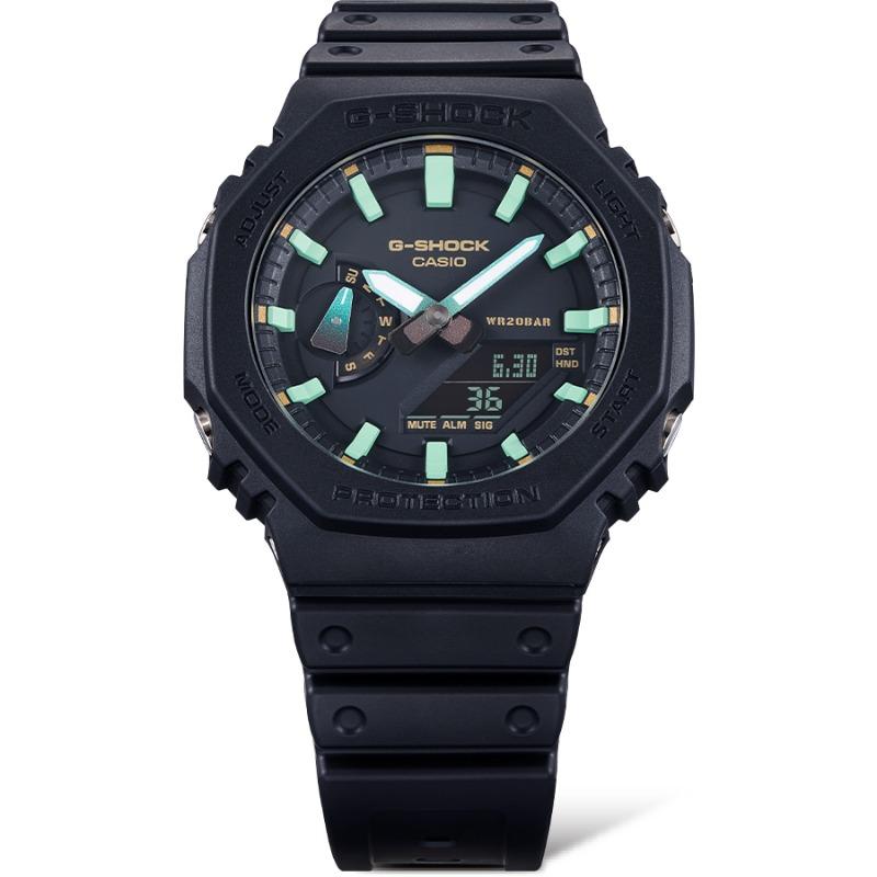Casio G-SHOCK Men's Resin 200M Water Resistant Analog Shock Resistant Quartz Watch GA-2100RC-1A