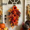 Thoughtful Seasonal Gift Fall Sunflower Swags Wreath Maple Leaves And Berries Hanging Decor Artificial Garland Autumn Farmhouse Front Door
