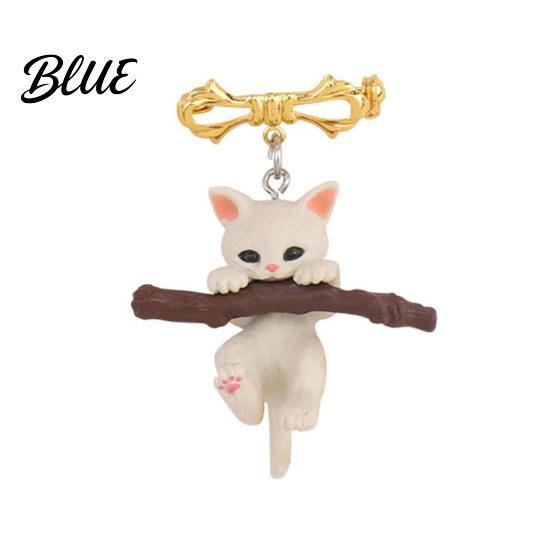 Brooch Pin Outfit Accessory Women Bow Cat Hug Branch Design