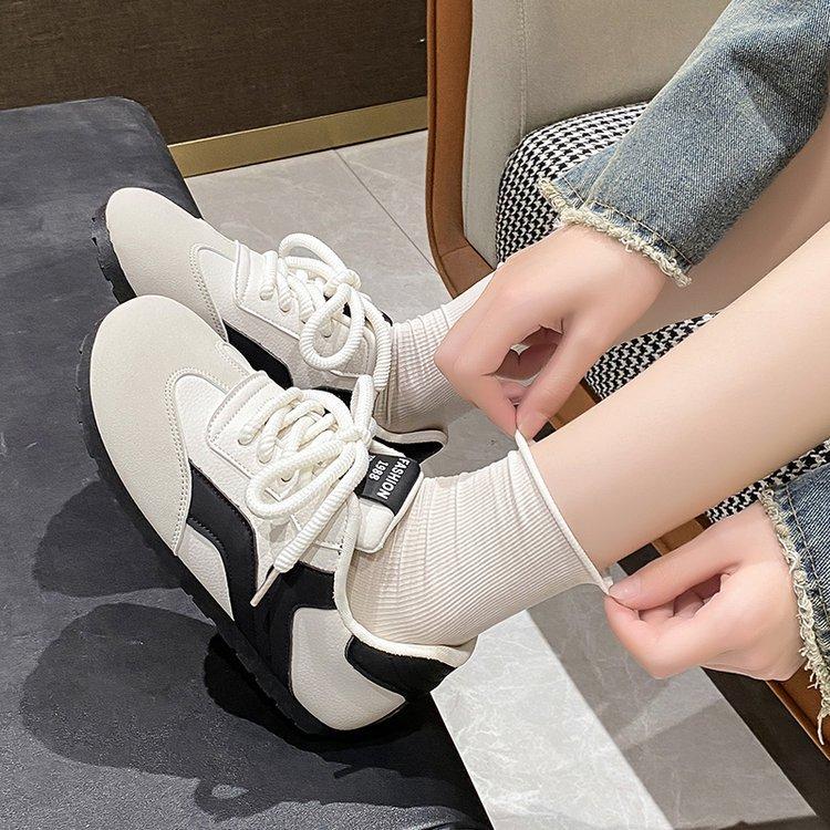 Academy Style Retro German Training Shoes Women's Autumn 2024 New Flat-soled Soft-soled Lightweight Puff Shoes Casual Sports Shoes