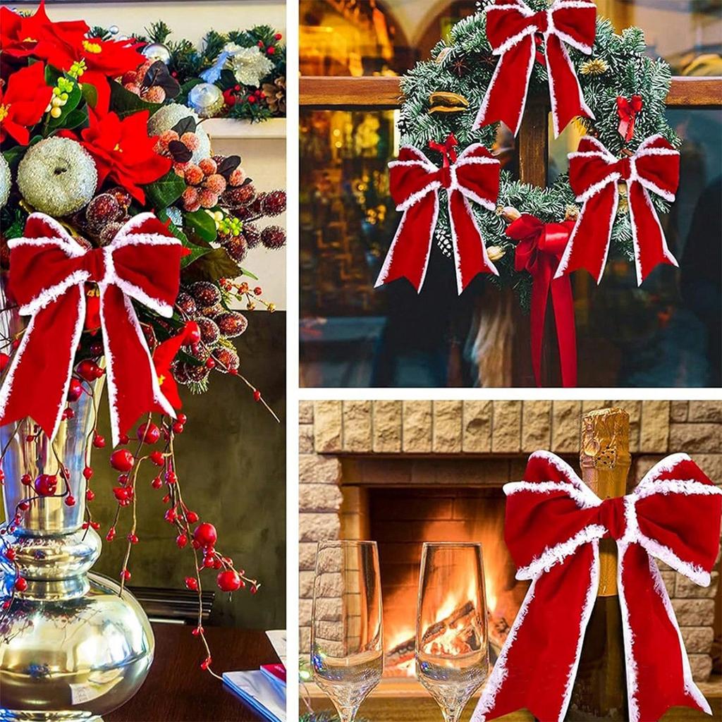 6.3cm Christmas Decoration DIY Ribbon Fabric Craft Velvet Bow Ribbon