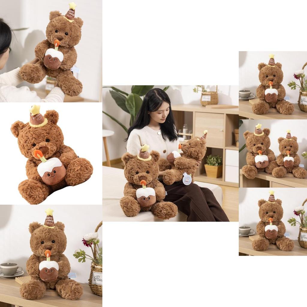Adorable Plush Bear Doll For Girls Cute Comforting Teddy Bear Stuffed Animal Gift