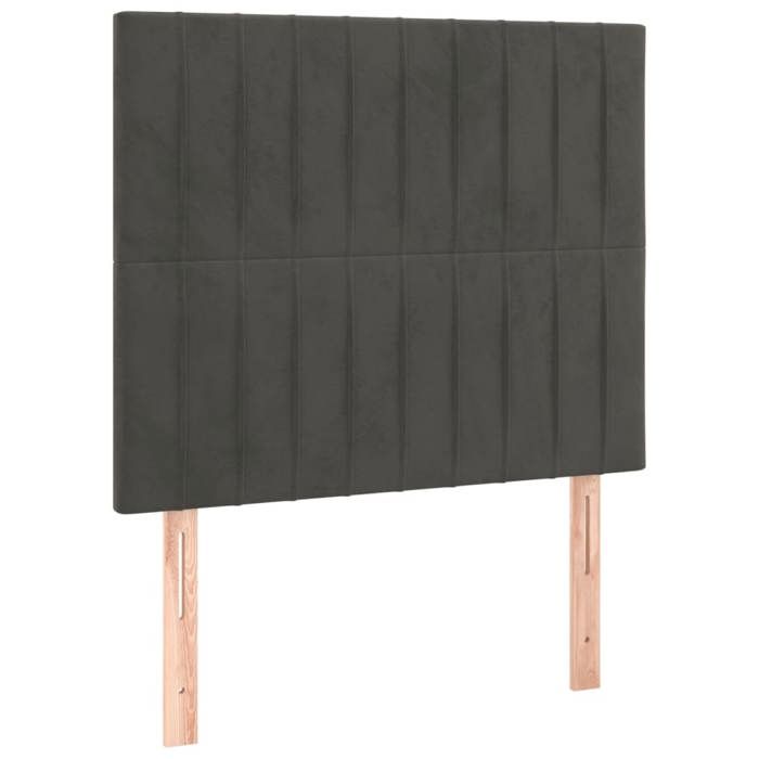 Maison Exclusive - Tête de lit Gris foncé 100x5x118/128 cm Velours