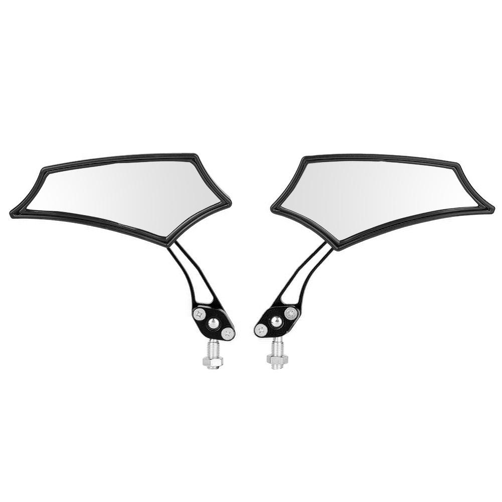 A Pair of Universal Motorcycle Motorbike Modified Accessories Rear View Rearview Mirror(Black)