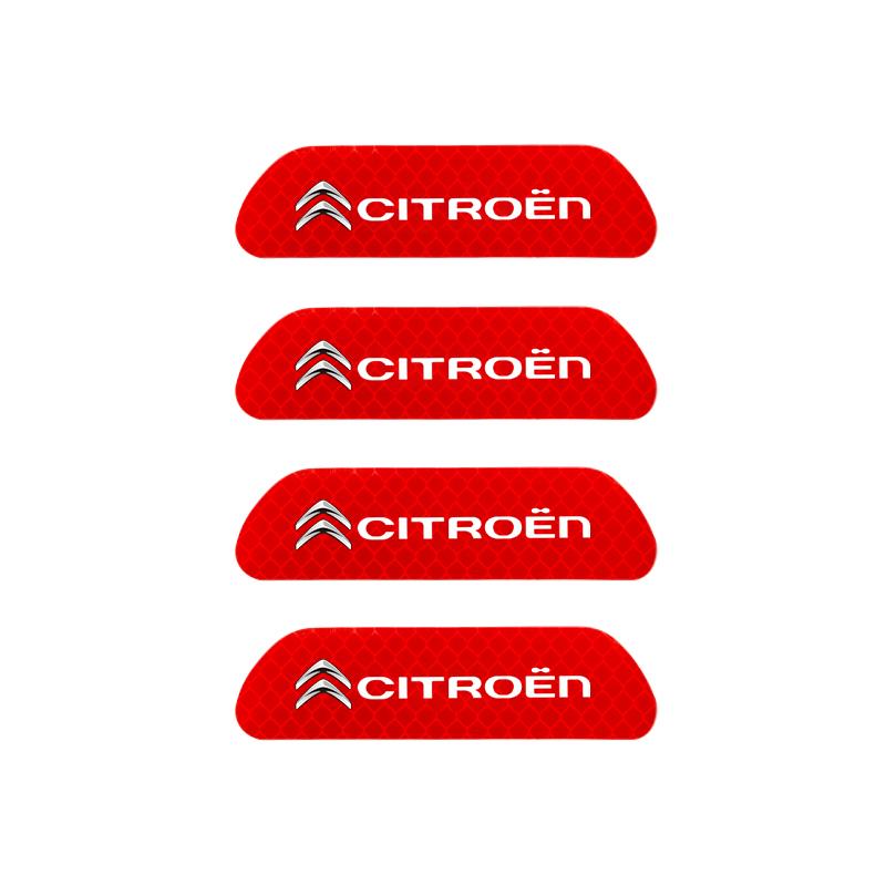 Auto Tür Reflektierender Aufkleber Heck Warnaufkleber Auto Zubehör Für Citroen C5X e-C4 X e-C3 C4 C3 C5 Berlingo C-Elysee C1 C6
