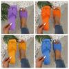European and American Plus Solid Color Lightweight Flat Slippers for Women's Outdoor Wear, Beach Sandals