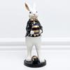 Creative Pastoral Palace Rabbit Family Decoration Home Ornaments Bedroom Living Room Porch Easter Bunny Resin Crafts Kid Gift