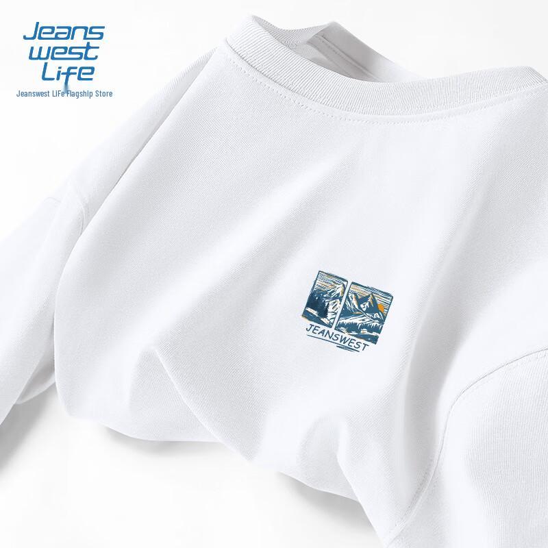 JEANSWEST LIFE Men's Heavyweight Cotton Long Sleeve T-Shirt