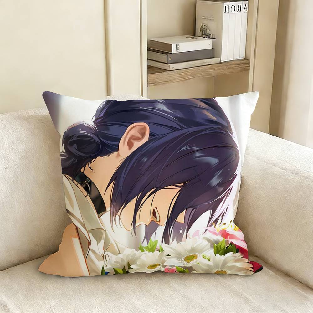 CChainsaw Man Cool RReze Pillow Case Living Room Sofa Cushion Cover Suitable For Home Bedroom Room Decoration