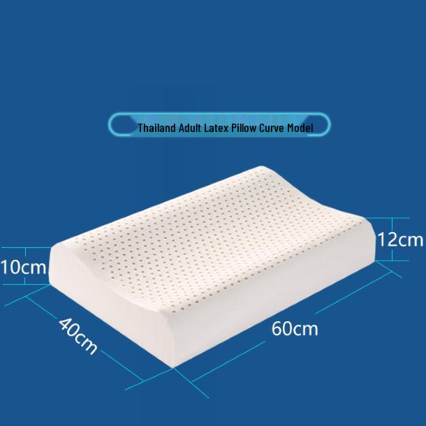 Thailand Natural Latex Neck Support Pillow for Home and Dorm - Massage & Sleep Aid