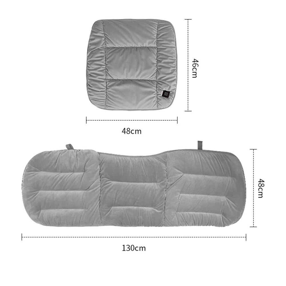 3ks 12V Zimní Auto Grafenová Chytrá Vyhřívací Podložka USB Auto Zadní Vícestupňový Nastavitelný Termostat Univerzální Podsedák Příslušenství