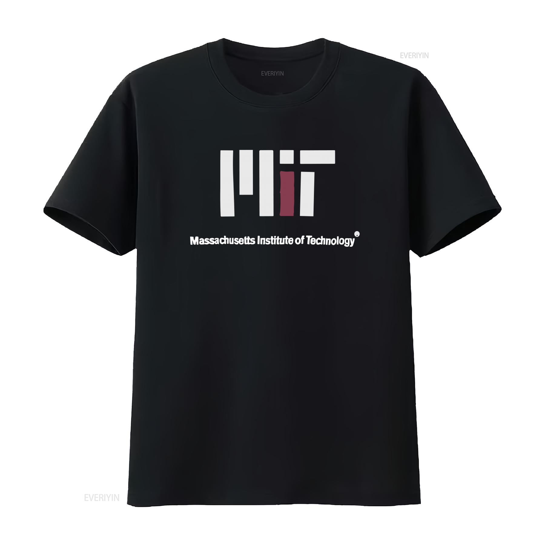 

MIT T Shirt Massachusetts Institute of Technology Modern Logo for Tech Enthusiasts vintage Washed Breathable Casual Slightly 4XL
