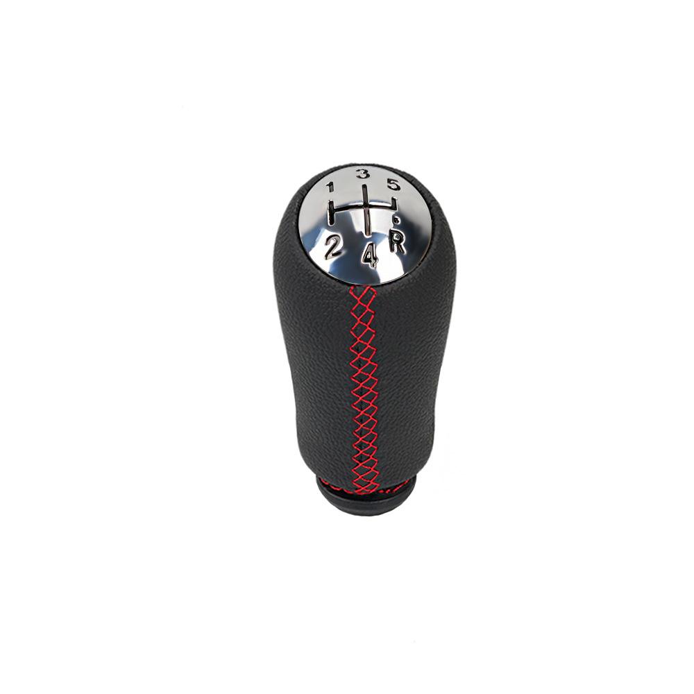 Luxury Car Gear Shift Knob For Renault Clio Mk3/Megane Mk2/Scenic Mk2 - 5 Speed, Lychee Grain PU Leather, Non-Slip Design