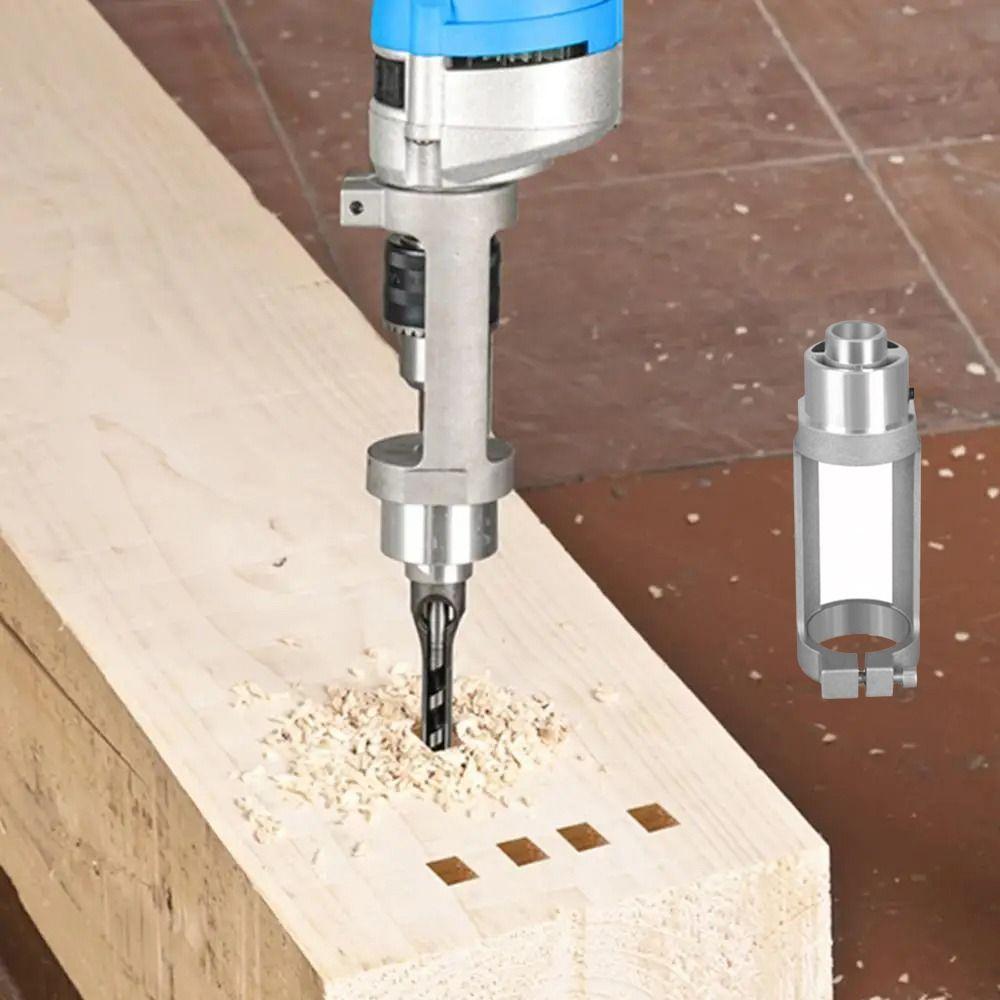 Mortising Square Hole Drill Bit Adapter Convenient Fixing Joint Mortiser Bit  Woodworking