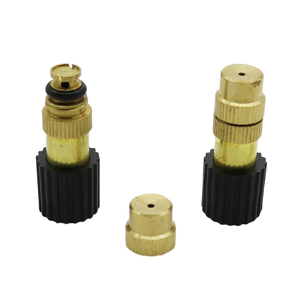 30 Pcs Gold Garden Irrigation Agricultural Atomizing Sprinklers Atomizing Sprayers Copper Misting Fog Cooling Nozzles 4/7mm Hose