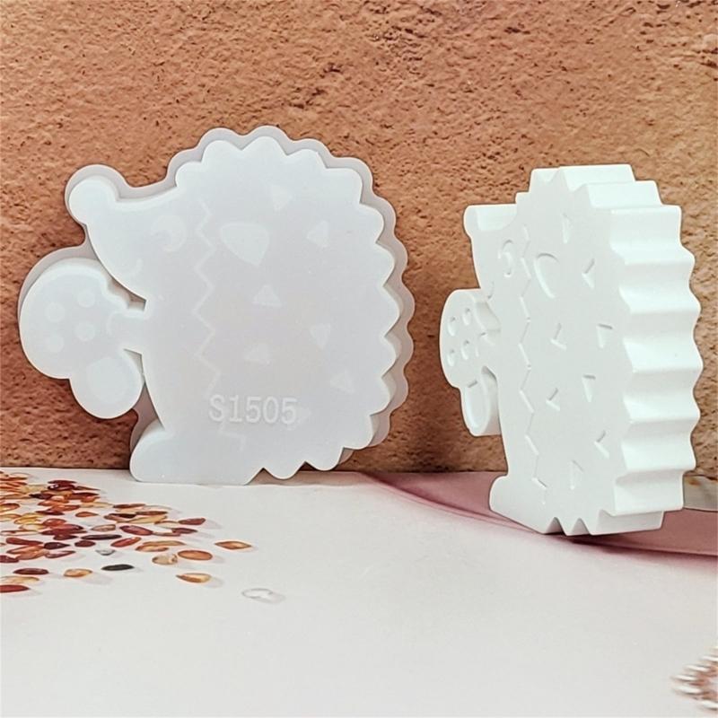 Hedgehog Silicone Molds for Epoxy Resin Making Candle Soap Heat Resistant Easy Demolding Animal Figurine Silicone Mould