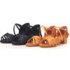 Satin Kinder Tanzschuhe Kinder Latein Salsa Tango Gesellschaftstanzschuhe 3cm Niedrige Absätze Damen Mädchen Zapatos Baile Mujer