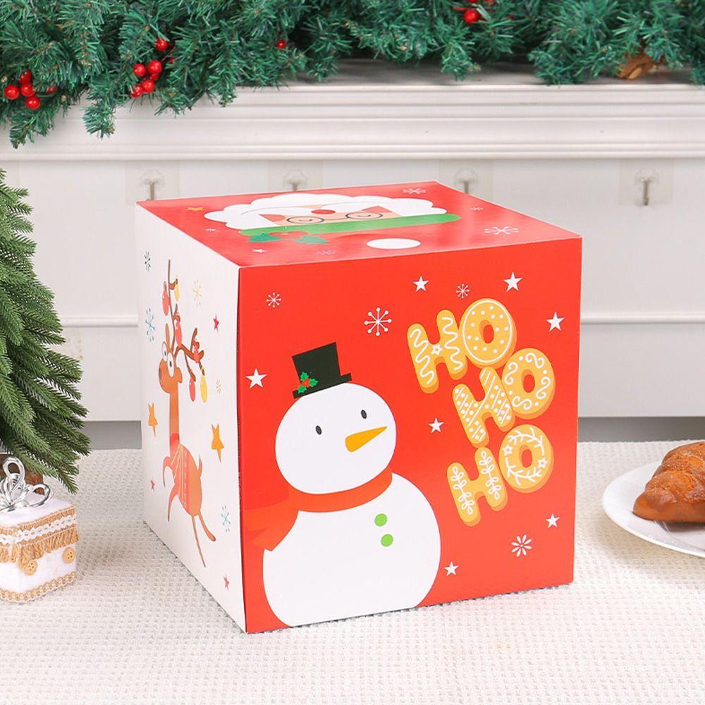 Cartoon Xmas Candy Gift Box Cute Merry Christmas Decorations Christmas Paper Gift Box  Party Favors