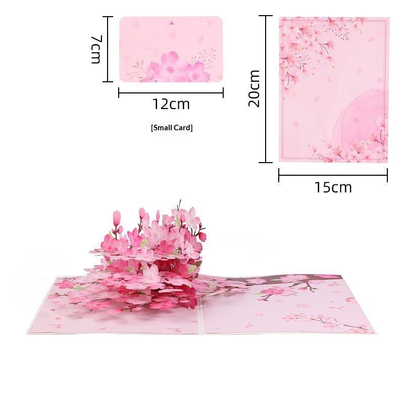 3D Fold Out Butterfly Flower Greeting Card Handmade High Quality Paper Up Card for Graduation Business Holiday Gifts