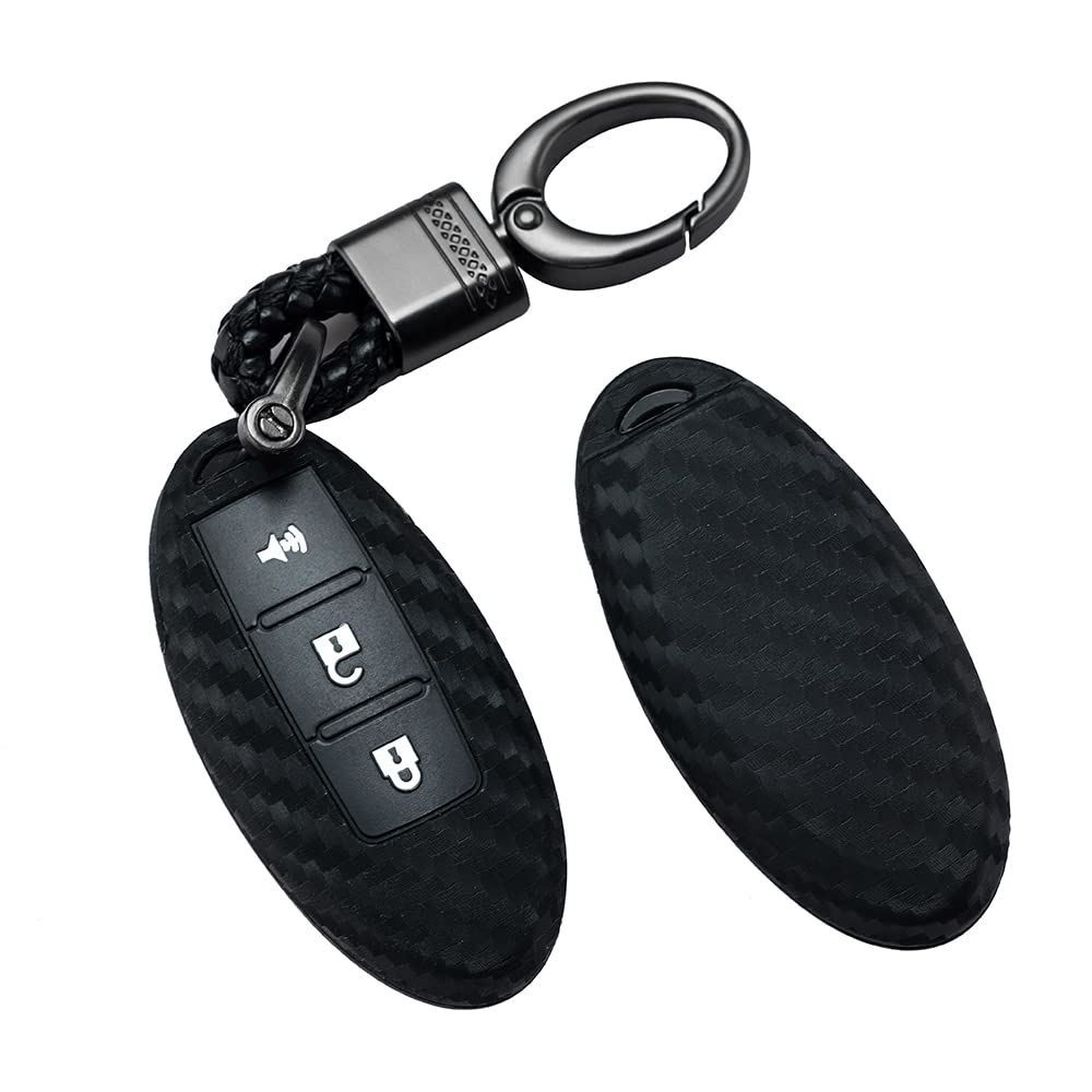 

[T-carbon] Чехол для смарт-ключа Nissan, Чехол для ключа автомобиля, Премиальный ТПУ, Легкий силиконовый держатель для ключей