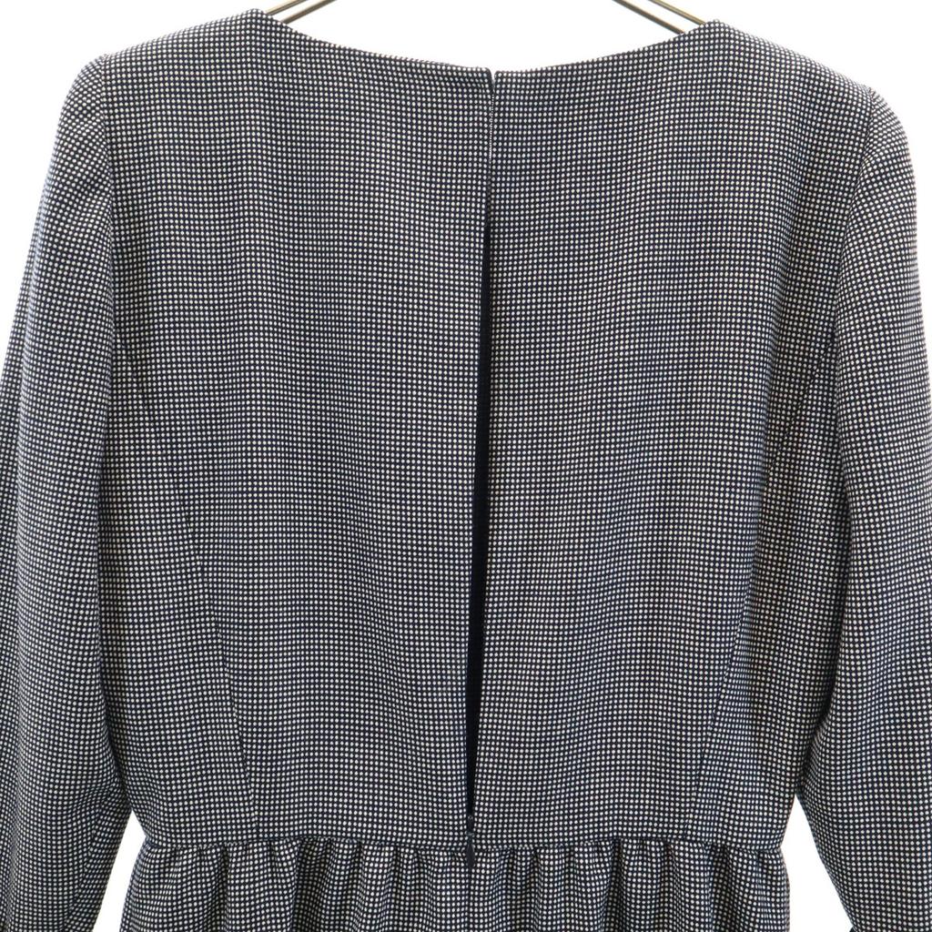 FOXEY Made In Japan Wool 7 Minutes Sleeve Knee-length Dress 40 Black Women Used