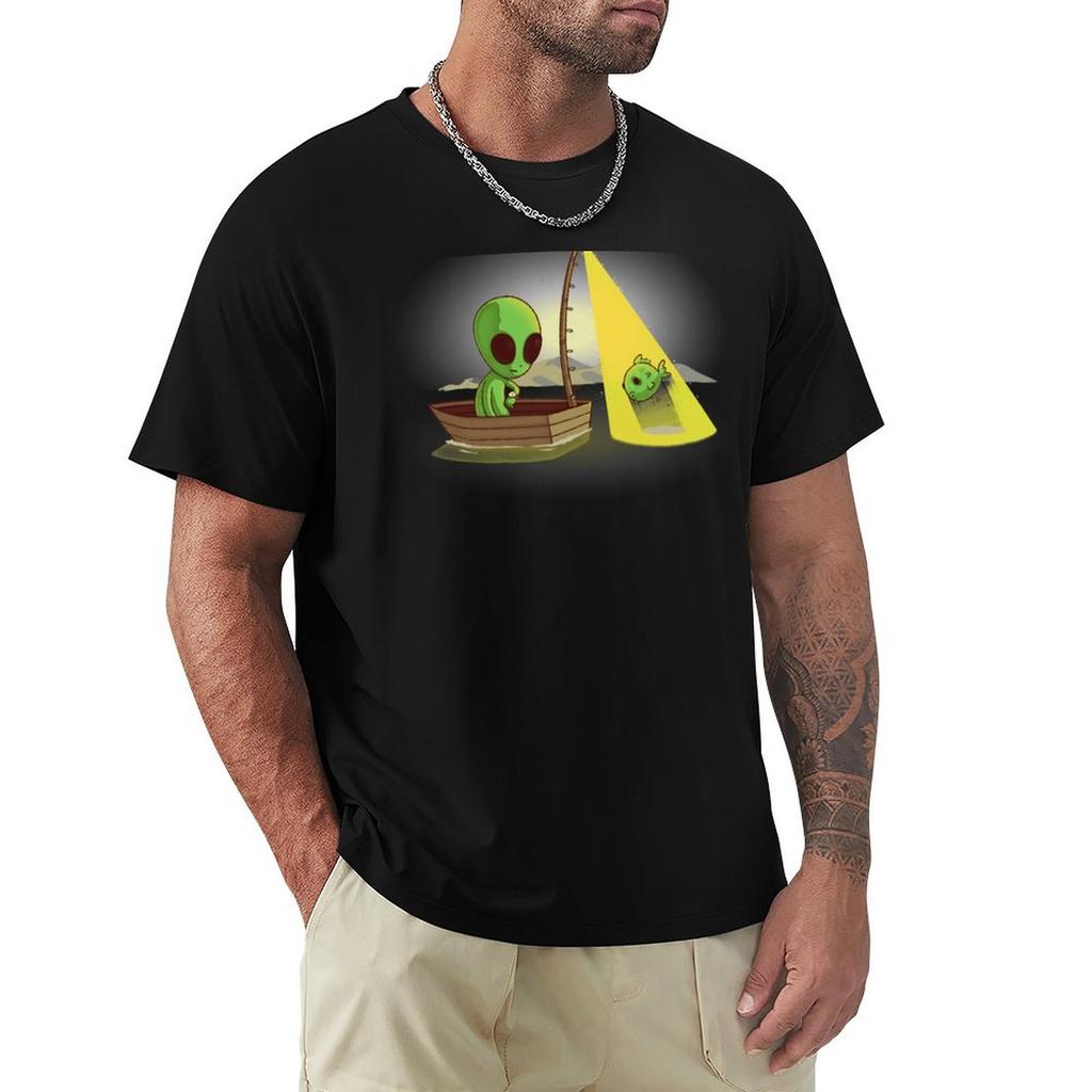 Alien Fishing Tshirt Urban Style Print Tshirt
