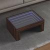 VidaXL Coffee Table with Infinity LED Brown Oak 70x50x30 Cm, Side Table, Living Room Table, End Table, 847615