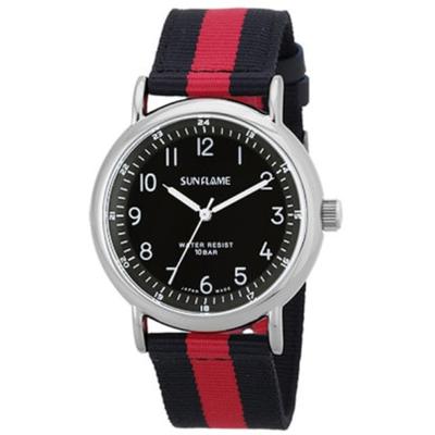 J-AXIS Men's MJG-X12-BKR (Fashion Watch Sun Flame) Round Watch Black Analog