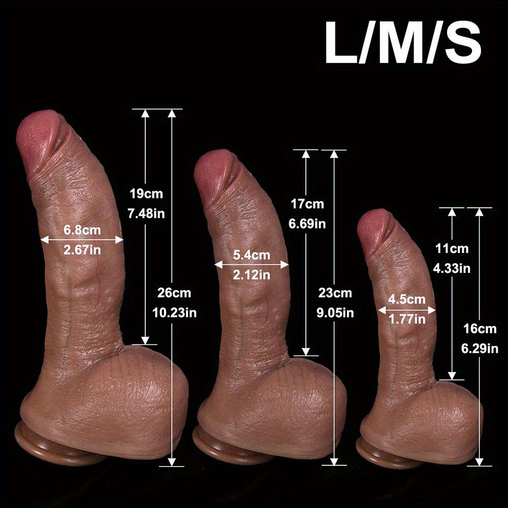Soft Lifelike Dildo with Testicles,Flexible Silicone Penis with Strong Suction Cup,Big Glans Design for G-Spot & Anal Stimulation,Adult Sex Toy,Women